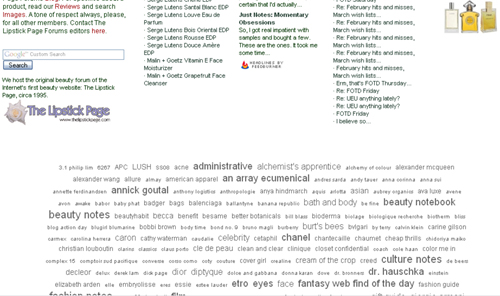 tag cloud screenshot